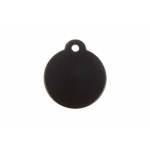 Gravírozható biléta alu kör kör hurokkal 27 mm fekete (122172)