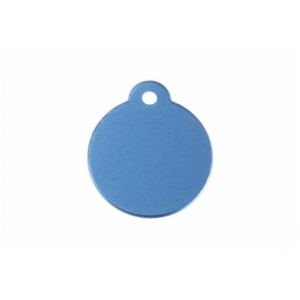 Gravírozható biléta alu kör kör hurokkal 27 mm kék (122173)