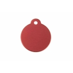Gravírozható biléta alu kör kör hurokkal 27 mm piros (122174)