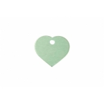 Gravírozható biléta alu szív szív kicsi  20x22 mm zöld (122249)
