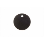 Gravírozható biléta alu kör kör lyukas kicsi 25 mm fekete (122188)
