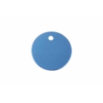 Gravírozható biléta alu kör kör lyukas kicsi 25 mm  kék (122189)