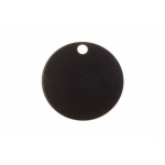 Gravírozható biléta alu kör fekete 32 mm nagy (lyukas) (122180)