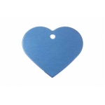 Gravírozható biléta alu szív szív nagy 38x32 kék (122237)