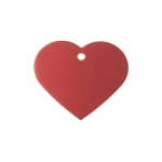 Gravírozható biléta alu szív szív nagy 38x32 piros (122238)