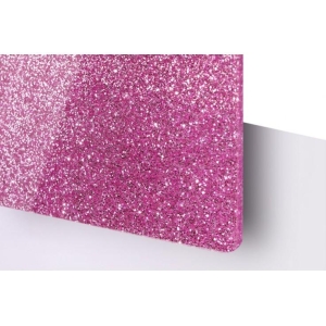 TroGlitter 3,0 mm Plexi Fényes Csillámos Rózsaszín Akril lemez 610 x 1030 mm