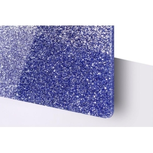 TroGlitter 3,0 mm Plexi Fényes Csillámos Kék Akril lemez 610 x 1030 mm