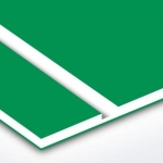 TroPly Satins 3,2 mm Vil.zöld/Fehér/Vil.zöld (3 réteg) 610 x 1238 mm / PS932-309 (beltéri)