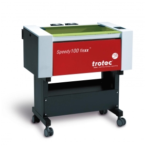 Trotec 8028 Speedy-100 flexx C40/F20 - 40W CO2 / 20W FIBER léghűtéses síkágyas lézergravírozó gép