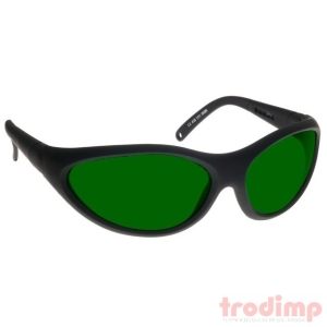 Lézer biztonsági szemüveg ID5 lézerekhez (800-1790 nm), #35 fekete keret zöld üveg