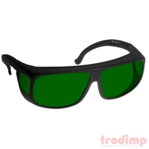 Lézer biztonsági szemüveg ID5 lézerekhez (800-1790 nm), #38 fekete keret zöld üveg